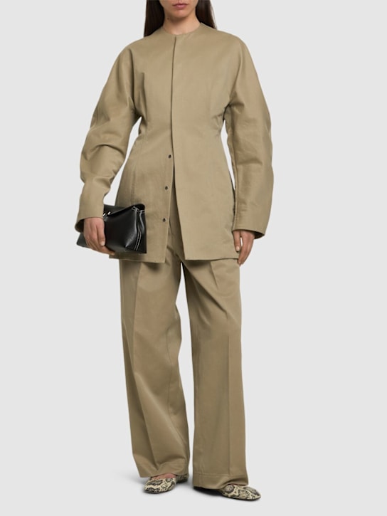 Relaxed fit cotton jacket - Thumbnail 2
