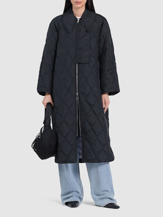 GANNI: Quilted ripstop nylon coat - women_1 | Luisa Via Roma