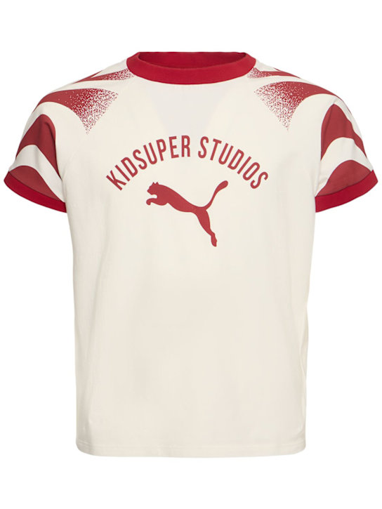 PUMA: KidSuper Studios Ringer t-shirt - Warm White - men_0 | Luisa Via Roma