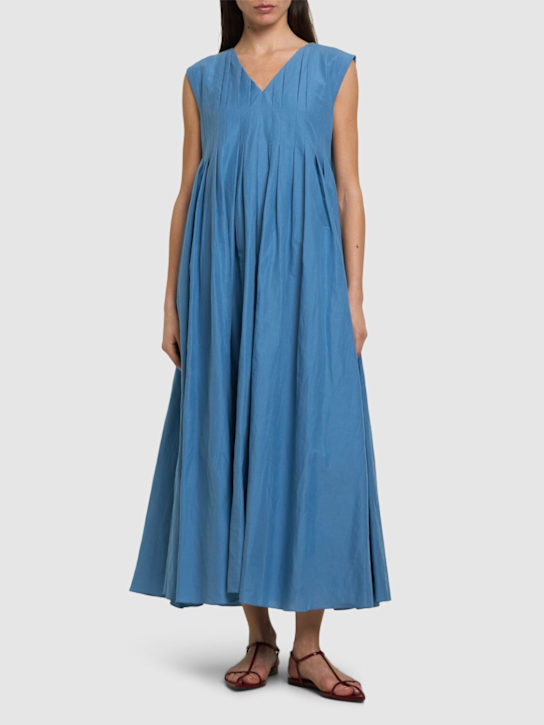 'S Max Mara: Piega canvas long dress - women_1 | Luisa Via Roma