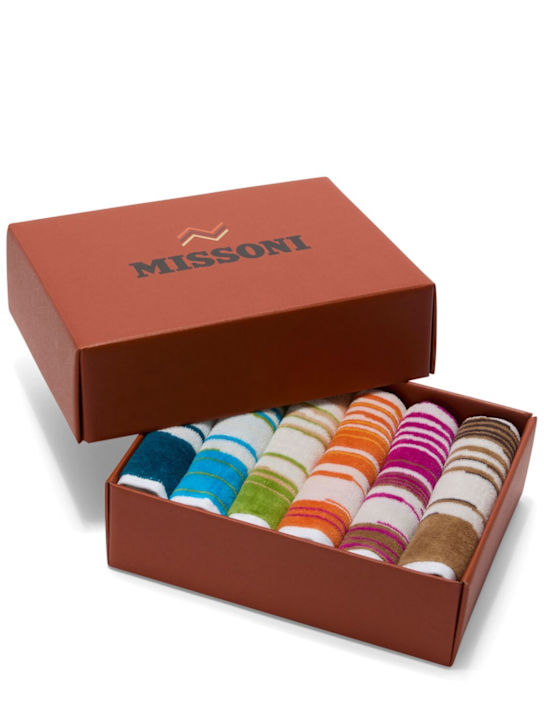 Missoni Home: Set of 6 Fiammetta face towels - Multicolor - ecraft_0 | Luisa Via Roma