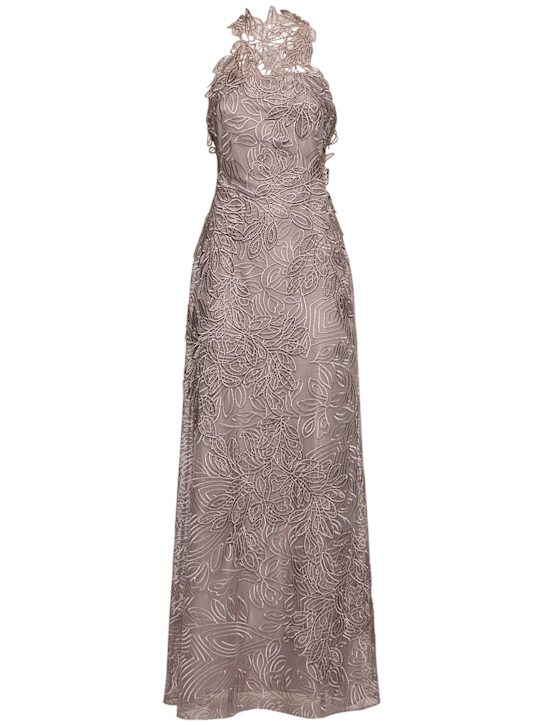 Sleeveless lace long dress - Thumbnail 1