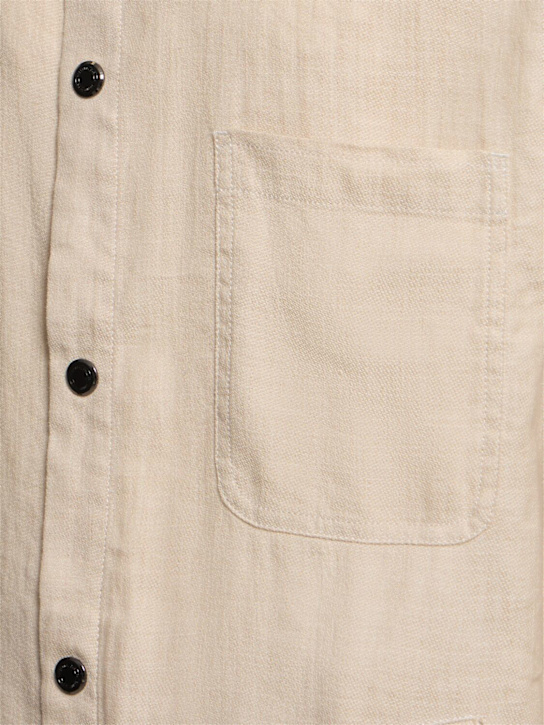 Frescobol Carioca: Diego cotton & linen coach jacket - Sand - men_4 | Luisa Via Roma