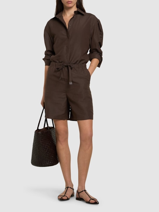 Quebec linen & silk shorts - Thumbnail 2