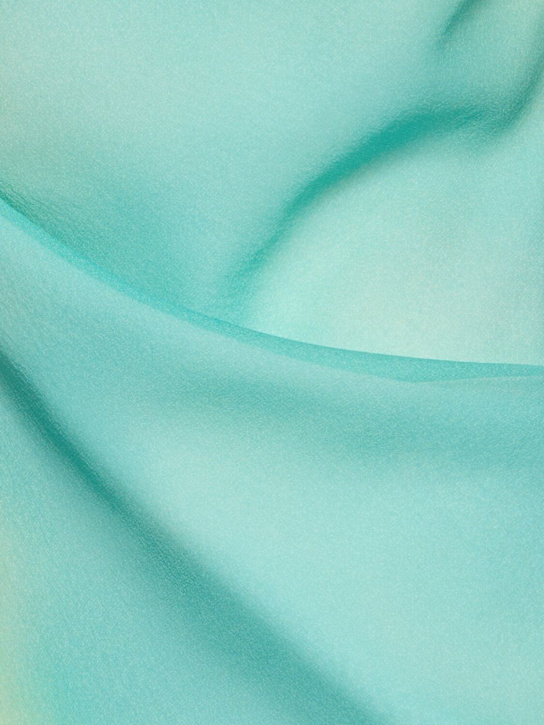Mvp Wardrobe: Aurora printed silk long dress - Blue/Multi - women_4 | Luisa Via Roma