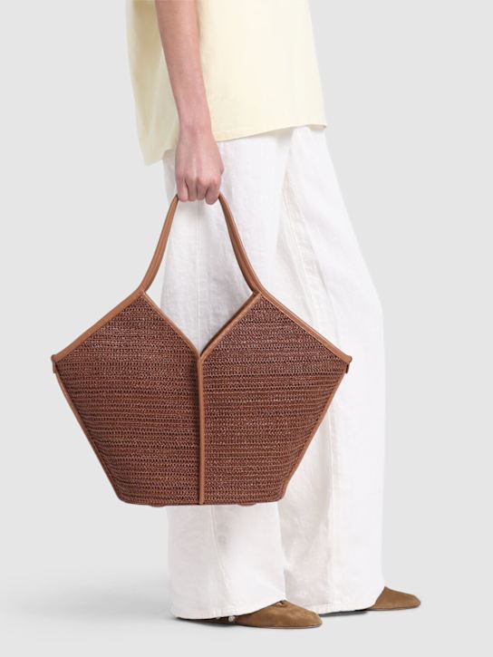 Hereu: Calella raffia tote bag - Tan - women_1 | Luisa Via Roma