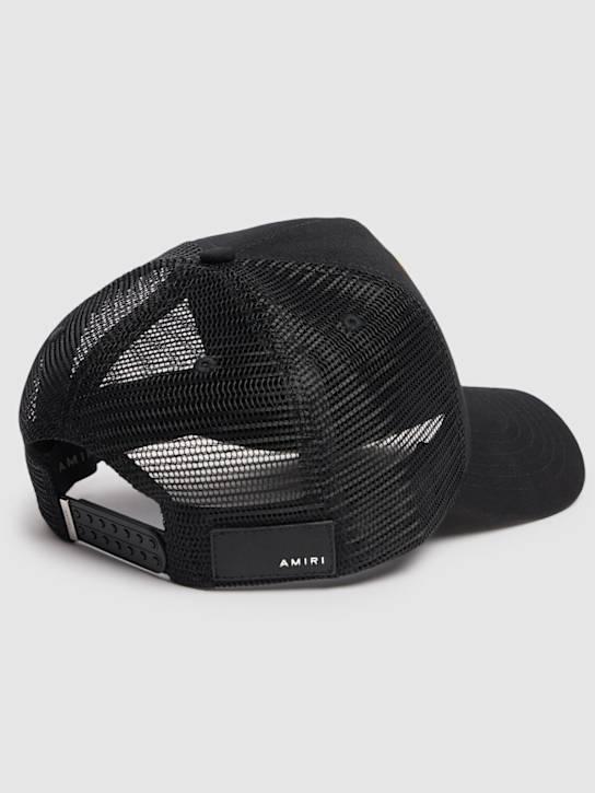 Amiri: Billiards trucker hat - Black - men_3 | Luisa Via Roma