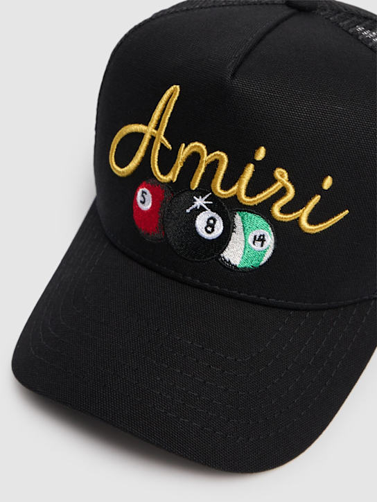 Amiri: Billiards trucker hat - Black - men_2 | Luisa Via Roma