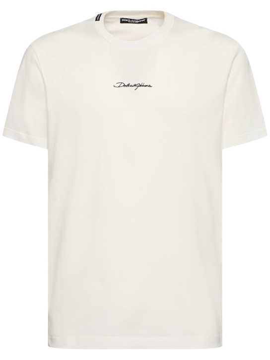 Dolce&Gabbana: コットンジャージーTシャツ - men_0 | Luisa Via Roma