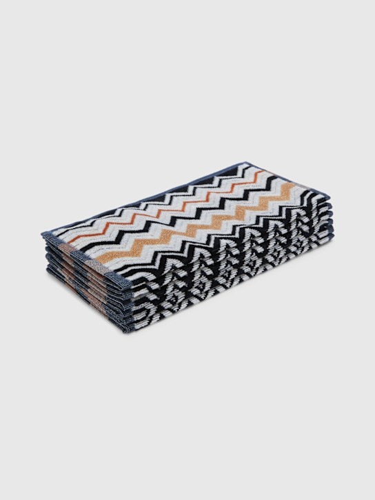 Missoni Home: Set of 6 Bernard face towels - Multicolor - ecraft_2 | Luisa Via Roma