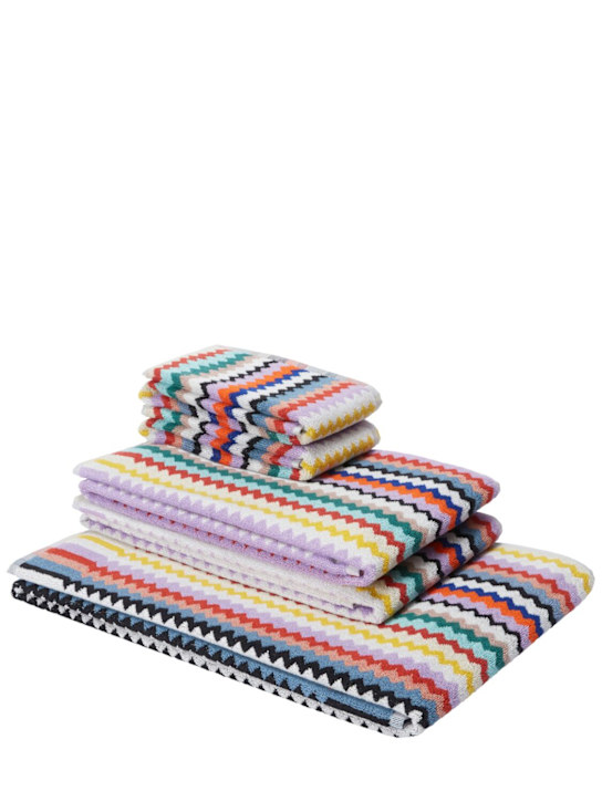 Missoni Home: Set of 5 Riverbero towels - Multicolor - ecraft_0 | Luisa Via Roma