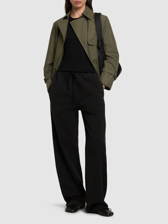 Cotton jersey wide sweatpants - Thumbnail 2