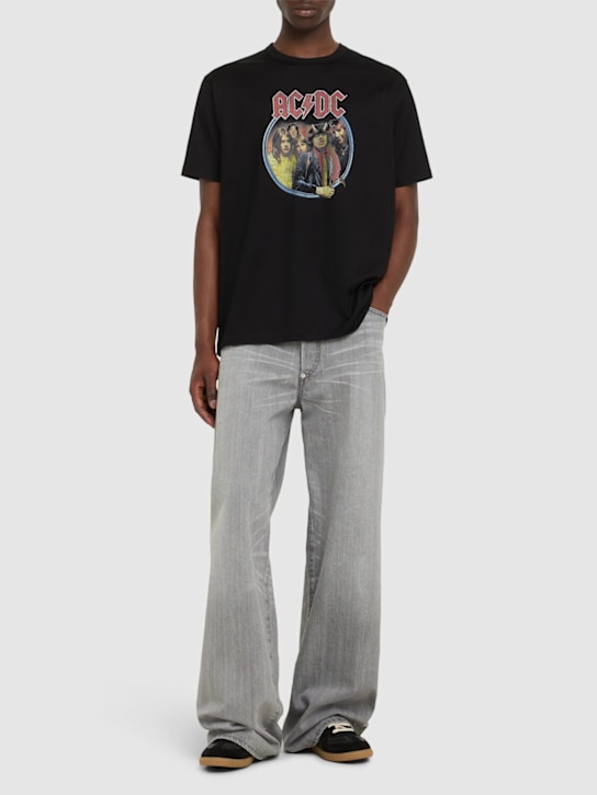 JUNYA WATANABE: AC/DC x Junya Watanabe cotton t-shirt - Black - men_1 | Luisa Via Roma
