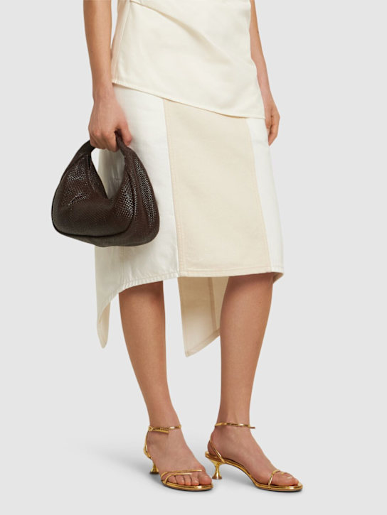 Studio Amelia: 50mm Helix metallic leather sandals - Gold - women_1 | Luisa Via Roma