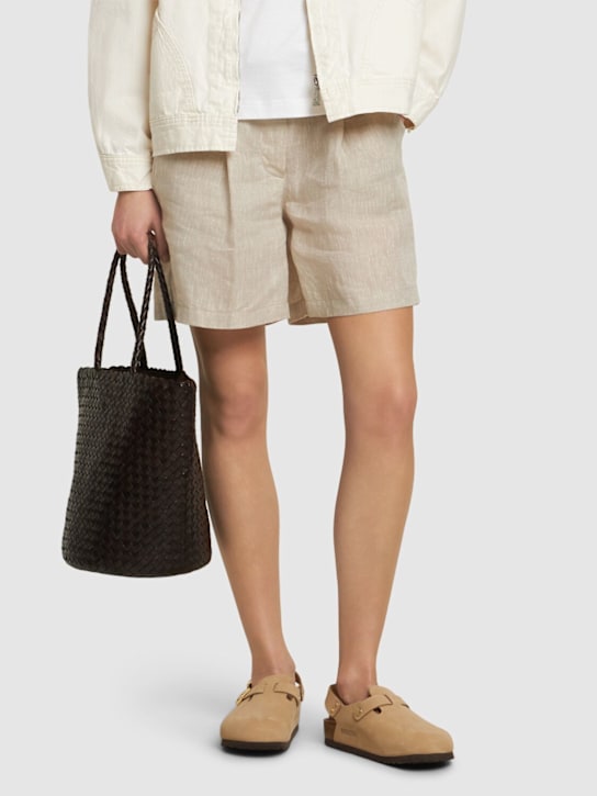 BIRKENSTOCK: Tokio nubuck leather mules - women_1 | Luisa Via Roma