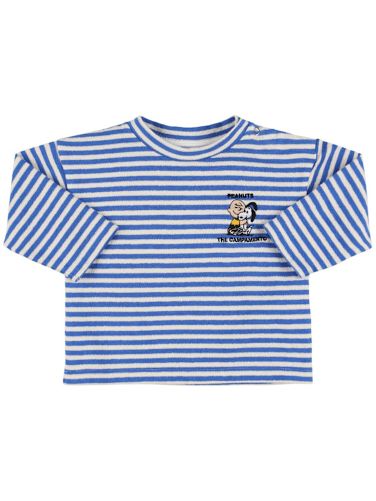 The Campamento: コットンジャージーTシャツ - ホワイト/ブルー - kids-boys_0 | Luisa Via Roma