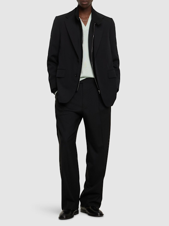 Auralee: Light wool gabardine jacket - men_1 | Luisa Via Roma