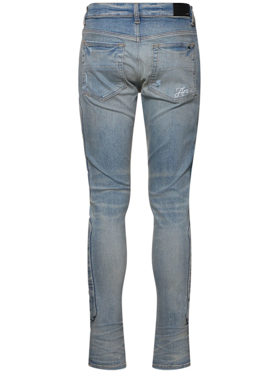 Amiri: 3D Bones紧身弹力牛仔裤 - Clay Indigo - men_3 | Luisa Via Roma