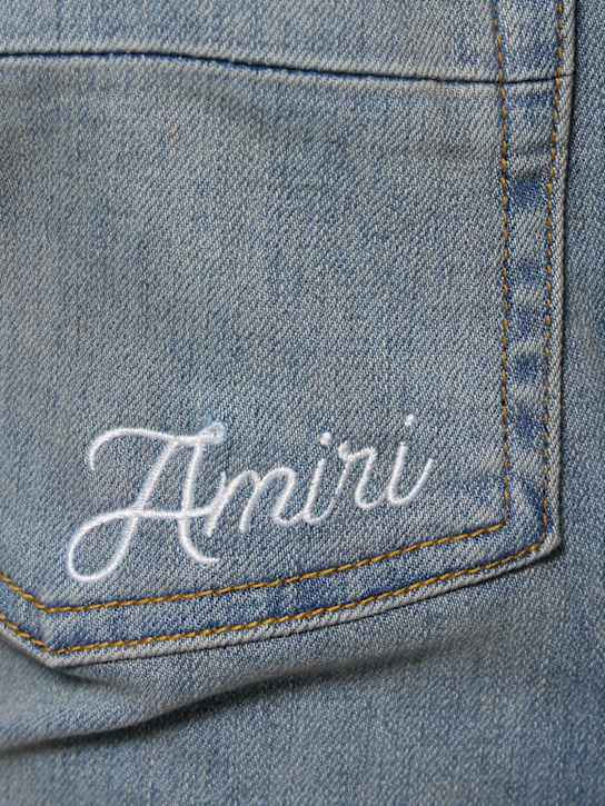 Amiri: 3D Bones紧身弹力牛仔裤 - Clay Indigo - men_4 | Luisa Via Roma