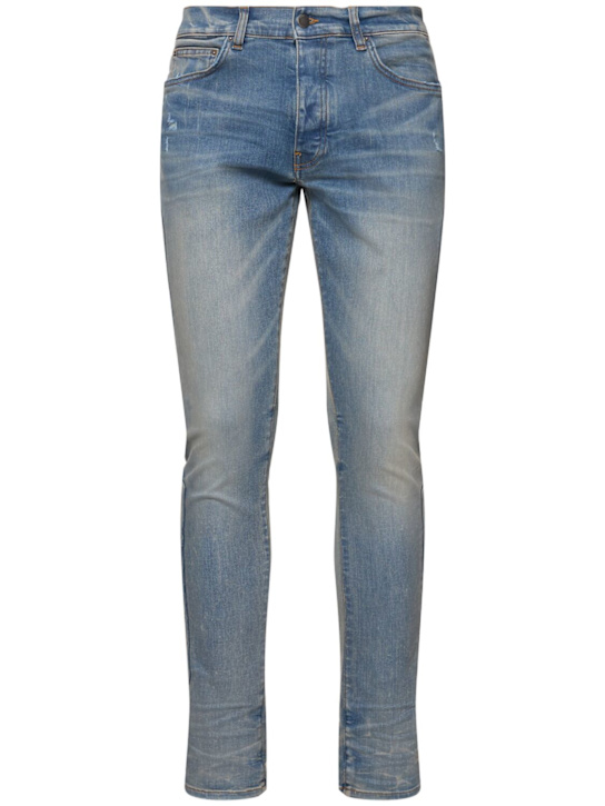 Amiri: 3D Bones紧身弹力牛仔裤 - Clay Indigo - men_0 | Luisa Via Roma