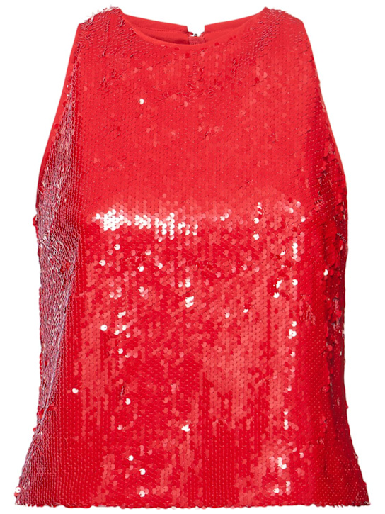MSGM: Sequined top - women_0 | Luisa Via Roma