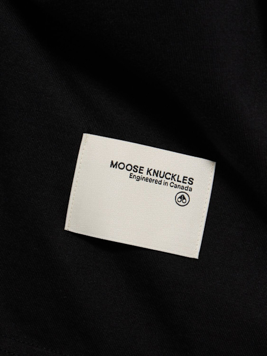 Moose Knuckles: T-shirt Milton - Nero - men_4 | Luisa Via Roma