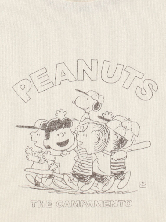 The Campamento: コットンジャージーTシャツ - ホワイト/グリーン - kids-girls_1 | Luisa Via Roma