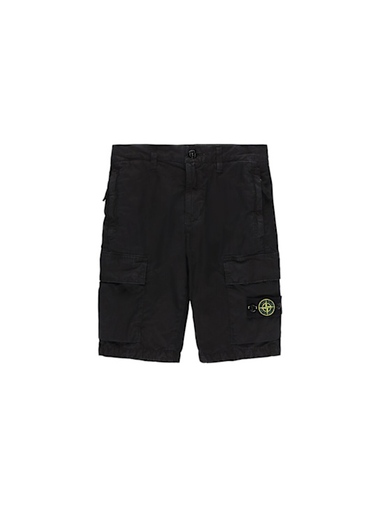 Stone Island Junior: Cargoshorts aus Stretch-Baumwollgabardine - kids-boys_0 | Luisa Via Roma