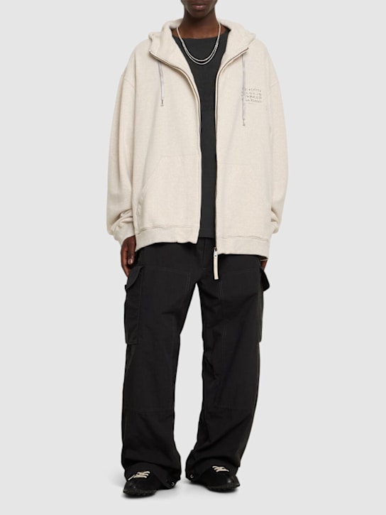 Maison Margiela: Cotton blend relaxed fit pants - men_1 | Luisa Via Roma