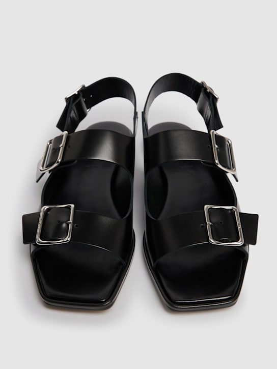 Aeyde: 10mm Thekla leather sandals - Black - women_2 | Luisa Via Roma