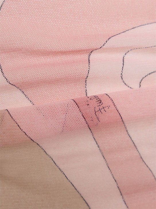 Pucci: 印花薄纱长袖上衣 - 裸色/多色 - women_4 | Luisa Via Roma