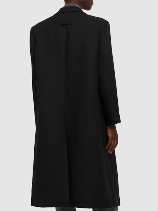 Fear of God: Relaxed wool overcoat - Black - men_2 | Luisa Via Roma