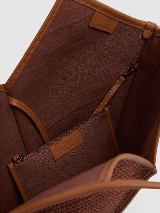Hereu: Calella raffia tote bag - Tan - women_5 | Luisa Via Roma