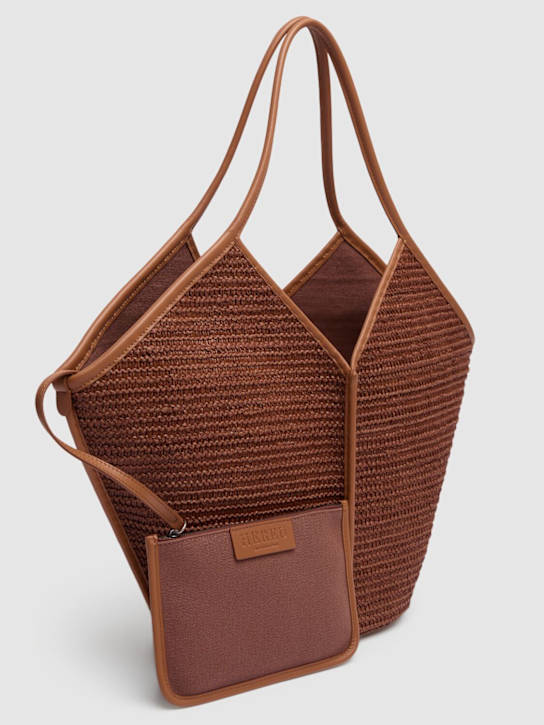 Hereu: Calella raffia tote bag - Tan - women_2 | Luisa Via Roma
