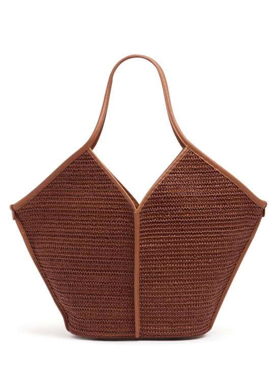 Hereu: Calella raffia tote bag - Tan - women_0 | Luisa Via Roma