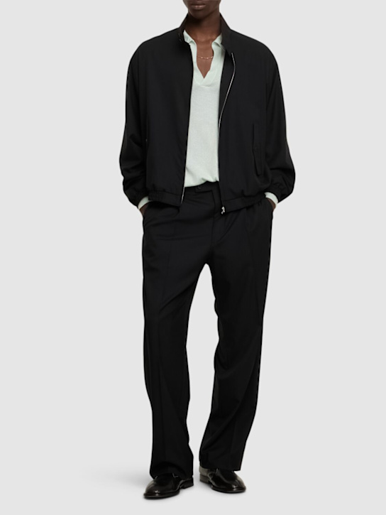 Auralee: Super fine tropical wool two-tuck slacks - men_1 | Luisa Via Roma