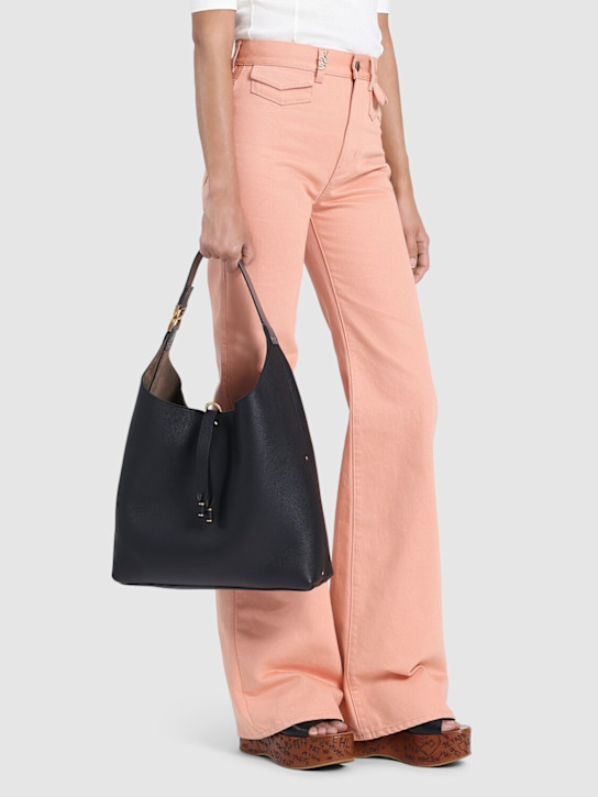 Chloé: Marcie leather tote bag - Black - women_1 | Luisa Via Roma