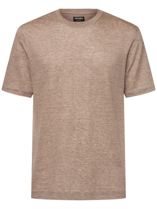 Zegna: Oasi linen t-shirt - men_0 | Luisa Via Roma
