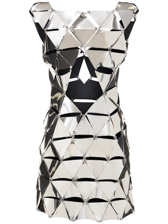 Rabanne: ノースリーブミニドレス - シルバー - women_3 | Luisa Via Roma