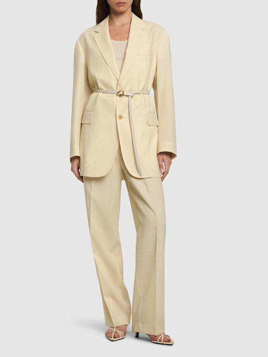 Auralee: Wool & mohair single breasted blazer - women_1 | Luisa Via Roma