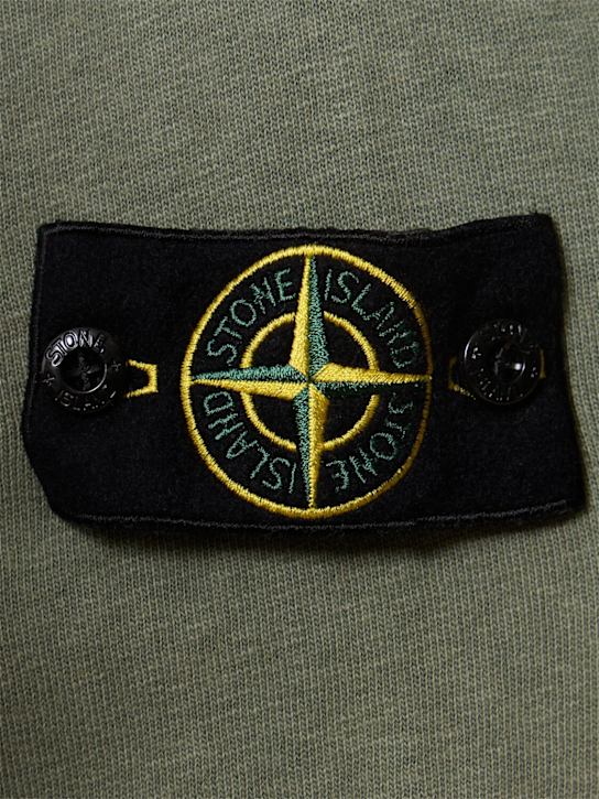 Stone Island: Cotton zip hoodie - Musk - men_4 | Luisa Via Roma