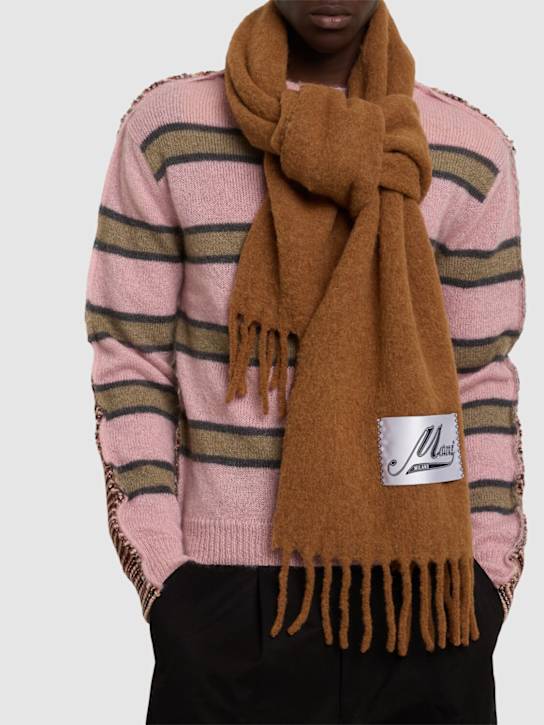 Marni: Brushed alpaca blend scarf - men_1 | Luisa Via Roma