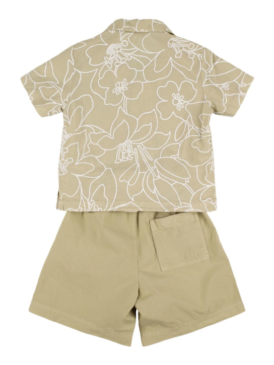 Il Gufo: Printed shirt & cotton blend shorts - Beige - kids-boys_3 | Luisa Via Roma