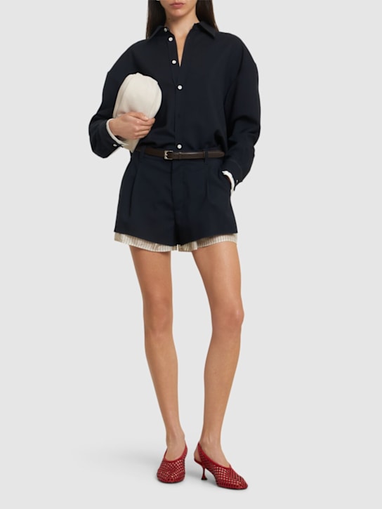 Marni: Tailoring wool shorts - women_1 | Luisa Via Roma