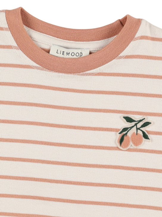 Liewood: T-shirt in cotone a righe - Bianco/Rosa - kids-girls_1 | Luisa Via Roma