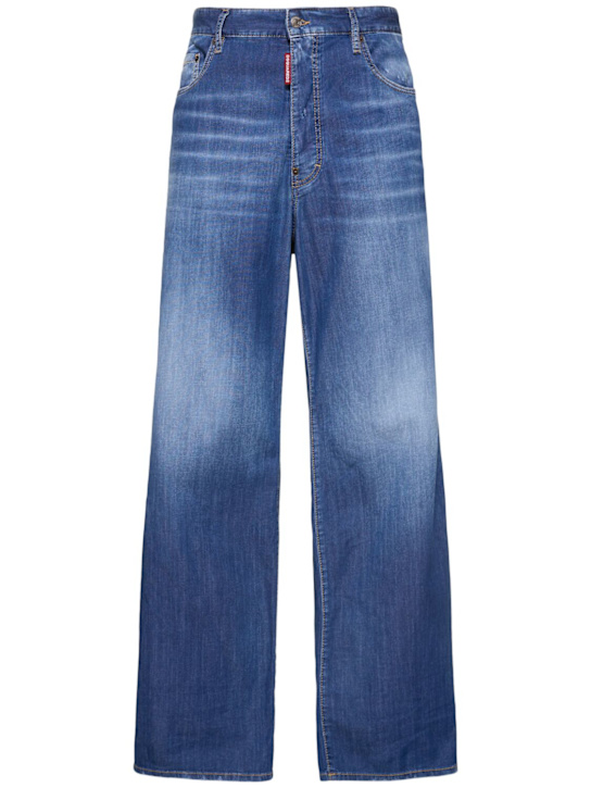 Dsquared2: Denim wide jeans - men_0 | Luisa Via Roma