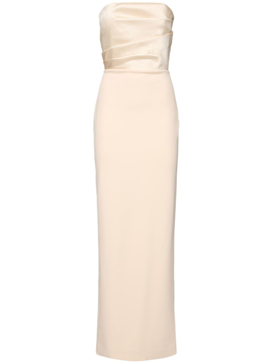 Solace London: Afra ツイル＆クレープニットドレス - women_0 | Luisa Via Roma