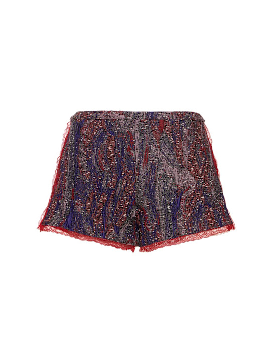 Dries Van Noten: Pinky printed jacquard shorts - women_0 | Luisa Via Roma