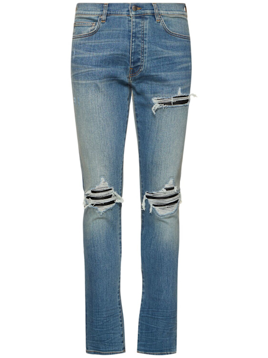 Amiri: 15cm tapered MX1 cotton denim jeans - Blue - men_0 | Luisa Via Roma