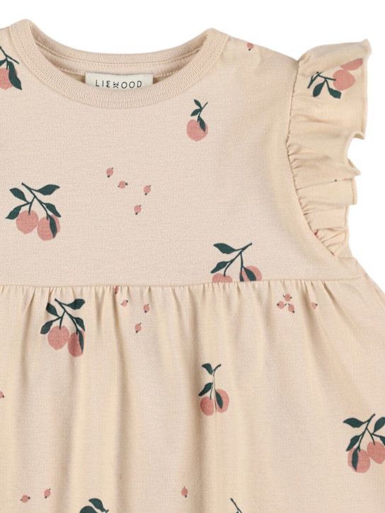 Liewood: ピーチ柄 コットンジャージーワンピース - マルチカラー - kids-girls_1 | Luisa Via Roma